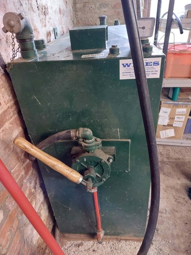 Bunded red diesel tank - diesel, tank,